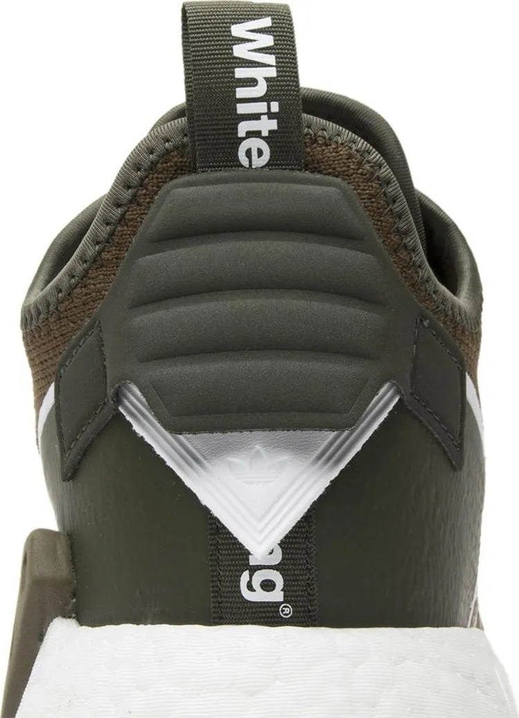 Adidas White Mountaineering x NMD_R2 Primeknit 'Olive' Sneakers, Green