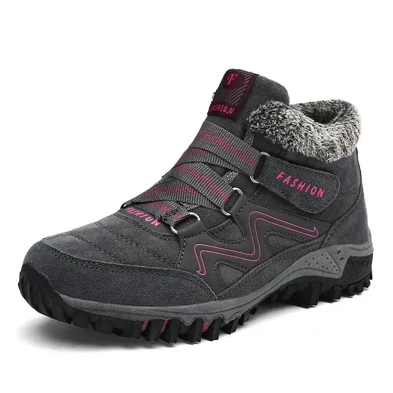 Ankle Boots Winter Plush Fashion Wedge Waterproof Women's Casual Shoes