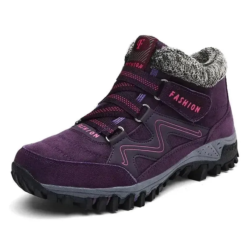 Ankle Boots Winter Plush Fashion Wedge Waterproof Women's Casual Shoes
