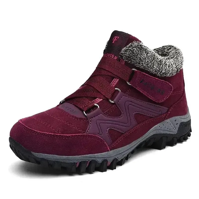Ankle Boots Winter Plush Fashion Wedge Waterproof Women's Casual Shoes
