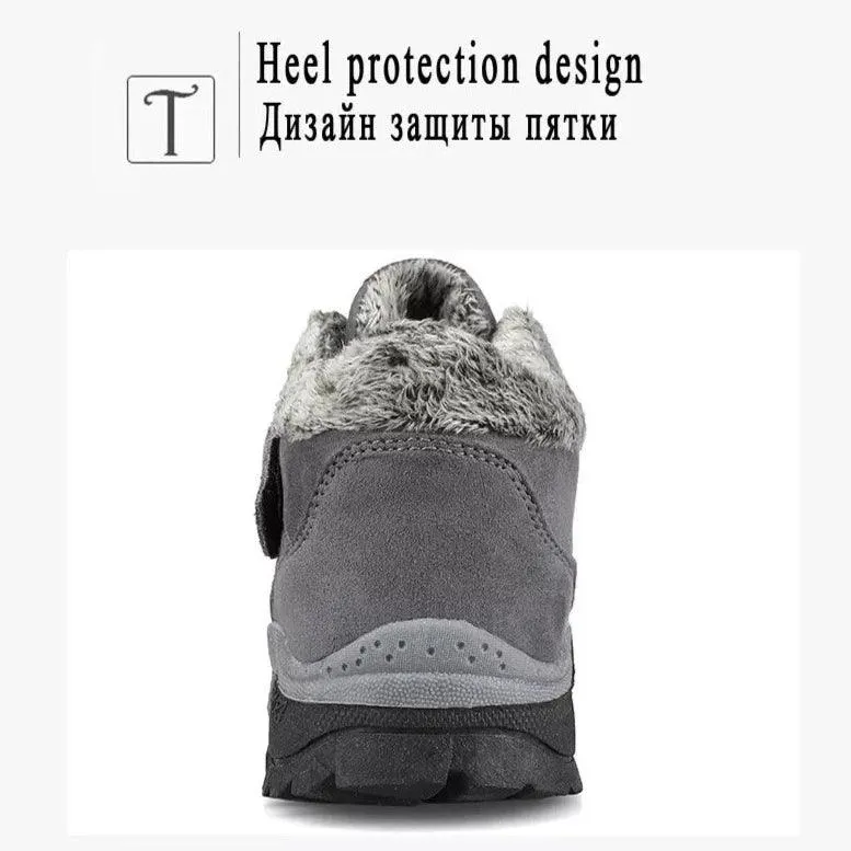 Ankle Boots Winter Plush Fashion Wedge Waterproof Women's Casual Shoes