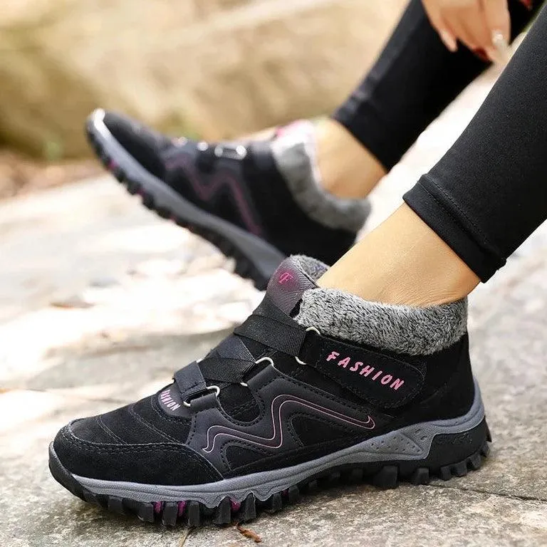Ankle Boots Winter Plush Fashion Wedge Waterproof Women's Casual Shoes