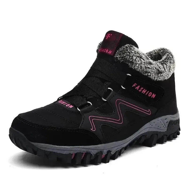 Ankle Boots Winter Plush Fashion Wedge Waterproof Women's Casual Shoes