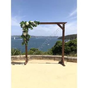 Ann floral on wooden arbour