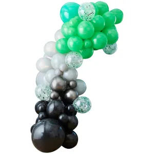 BLACK & GREEN VIDEO GAME BALLOON ARCH KIT