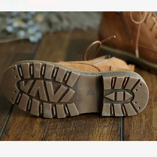 British Laced Zipper Martin Boots | Gift Shoes