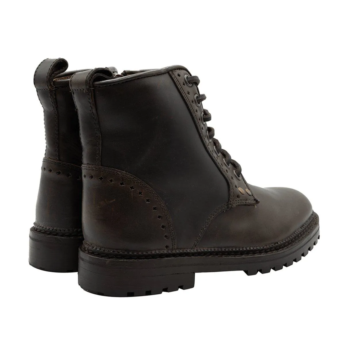 Camper Ankle Boots Leather Brown Colour For Kids