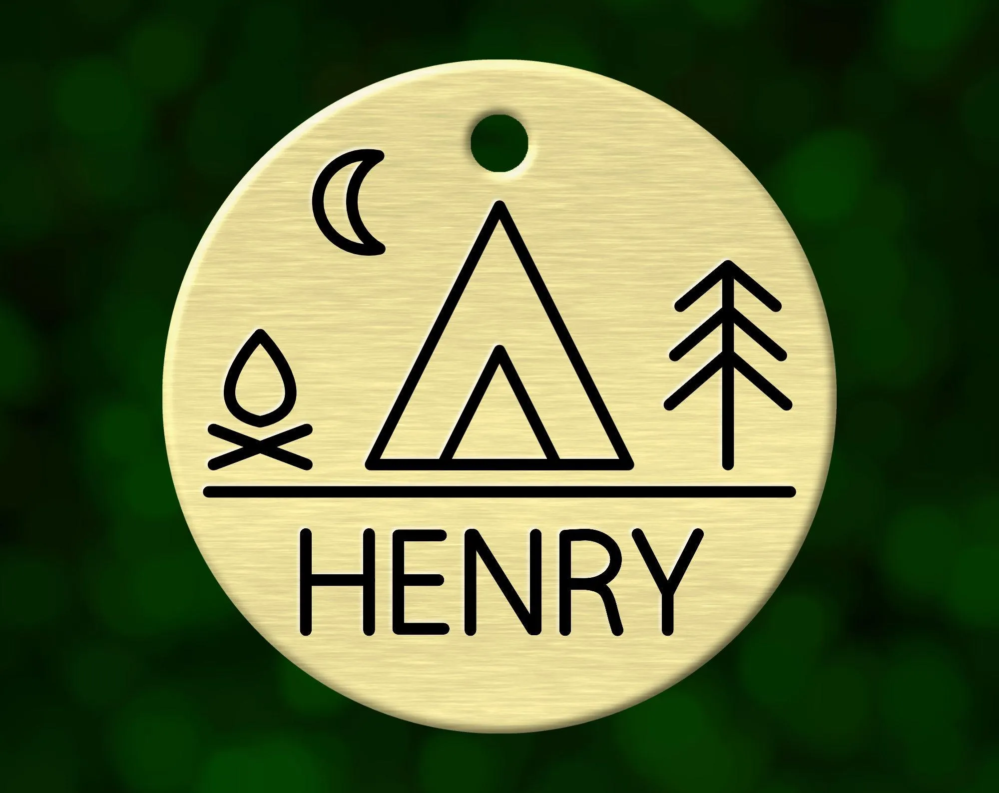 Camping Dog Tag