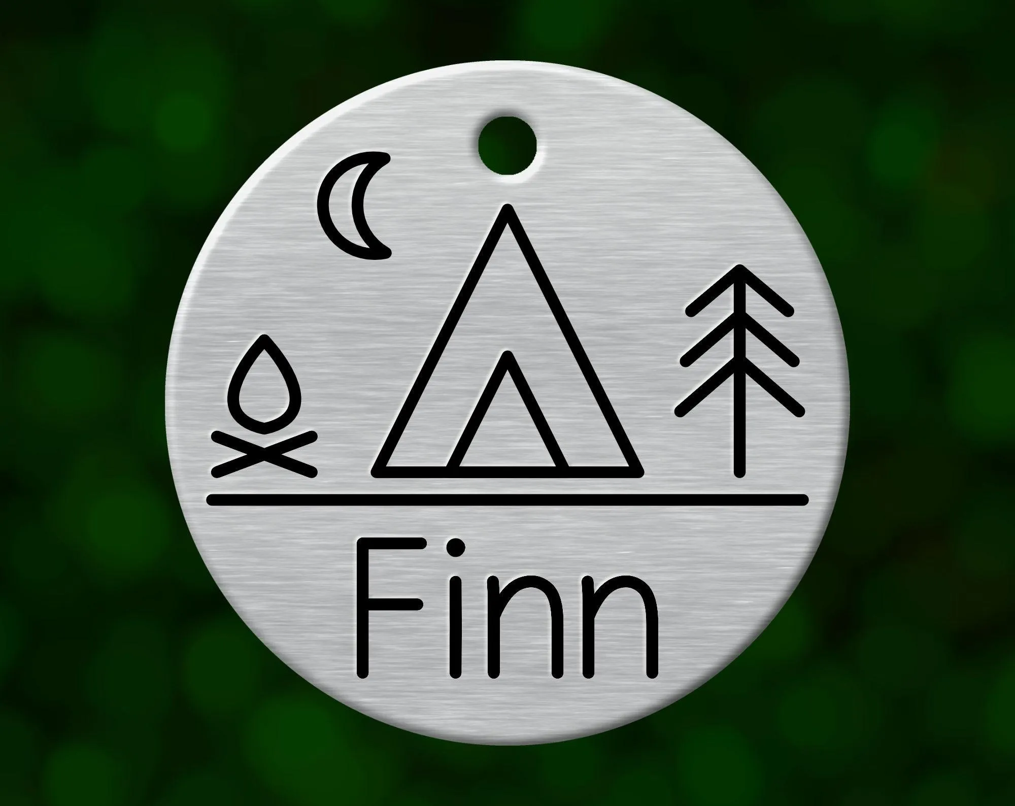 Camping Dog Tag