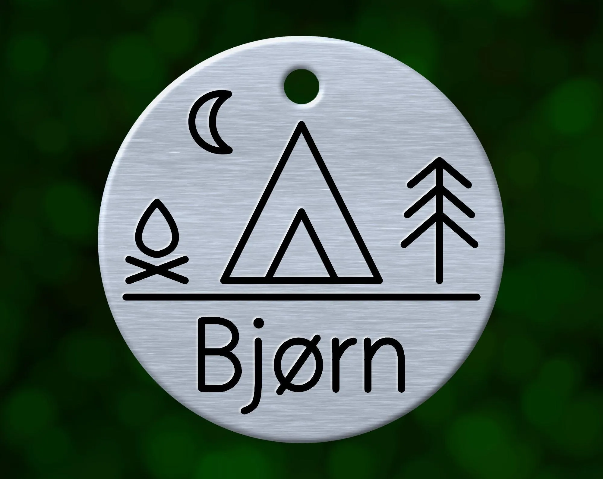 Camping Dog Tag