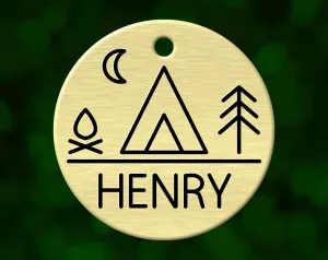 Camping Dog Tag