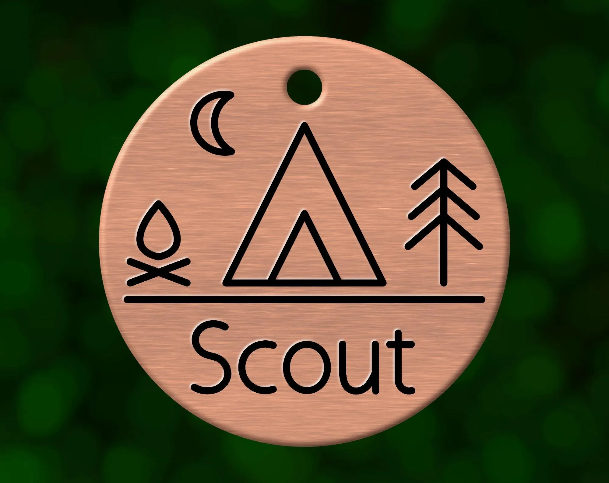 Camping Dog Tag