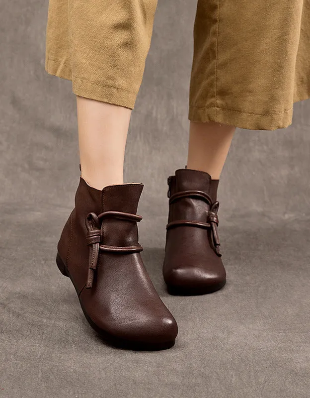 Comfortable Handmade Leather Retro Boots