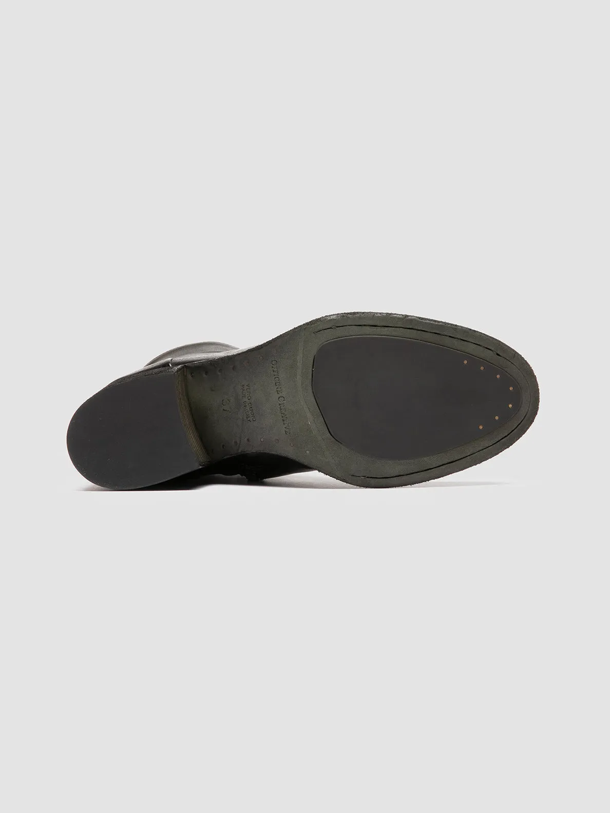 DENNER 107 - Dark Green Leather Ankle Boots