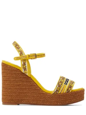 Dolce&amp;Gabbana   150mm Jacquard espadrille wedges 