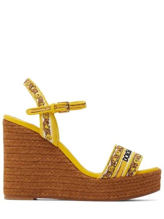Dolce&amp;Gabbana   150mm Jacquard espadrille wedges 