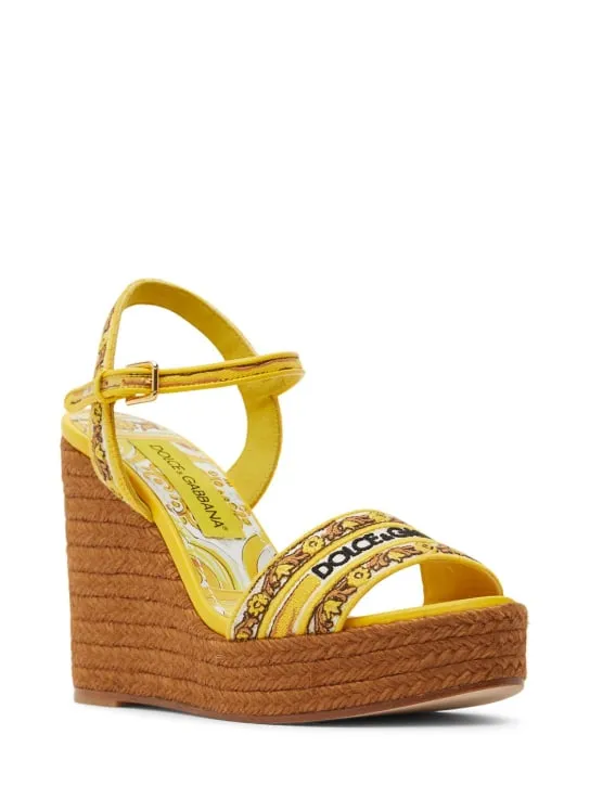 Dolce&amp;Gabbana   150mm Jacquard espadrille wedges 