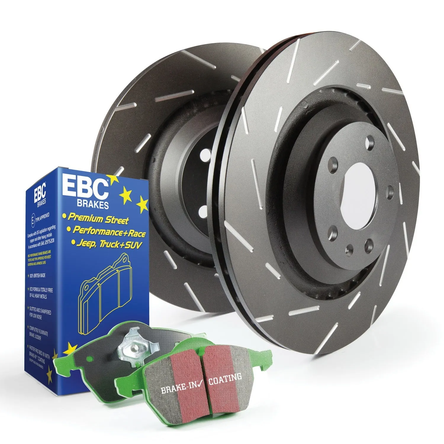 EBC Brakes S2KF1064 S2 Kits Greenstuff 2000 and USR Rotors