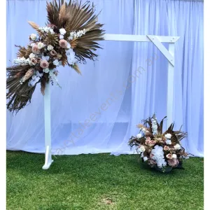 Elizabeth floral on white arbour