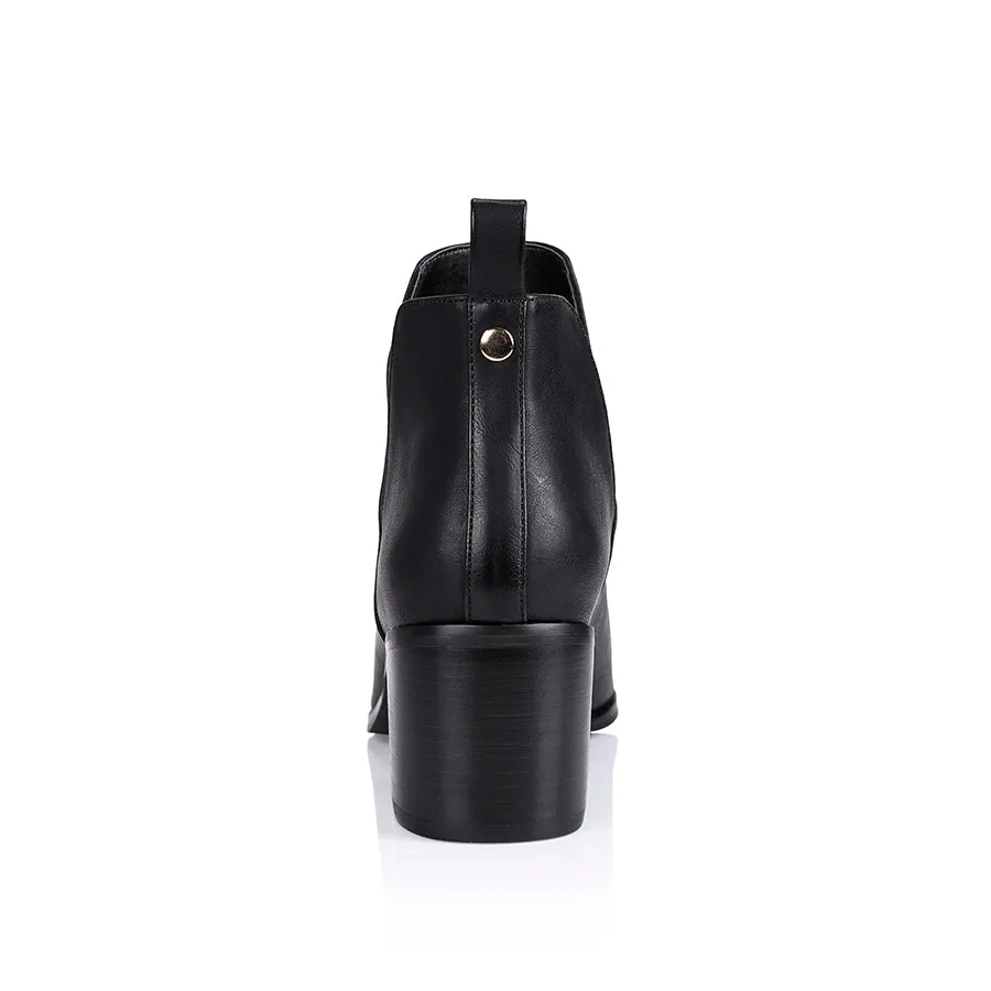 Fierce Cut Out Ankle Boots - Black