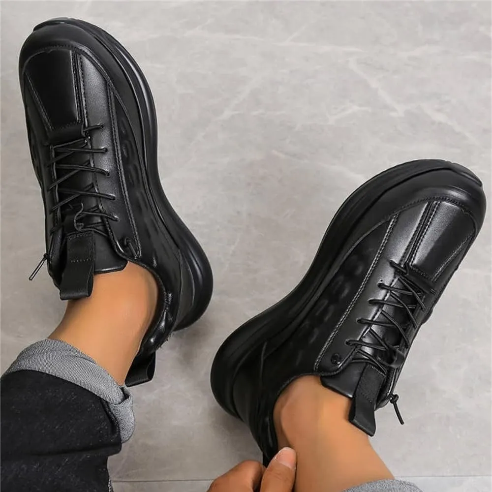 Men's Lace Up Non Slip Leather Outdoor Fashion Sneaker CLR-09