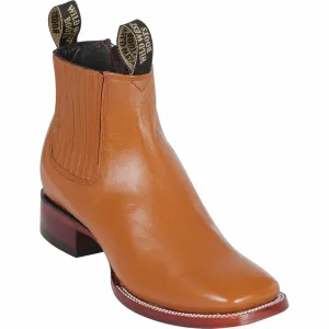 Men's Wild West Deer Skin Ranch Toe Short Boot 282BC8351