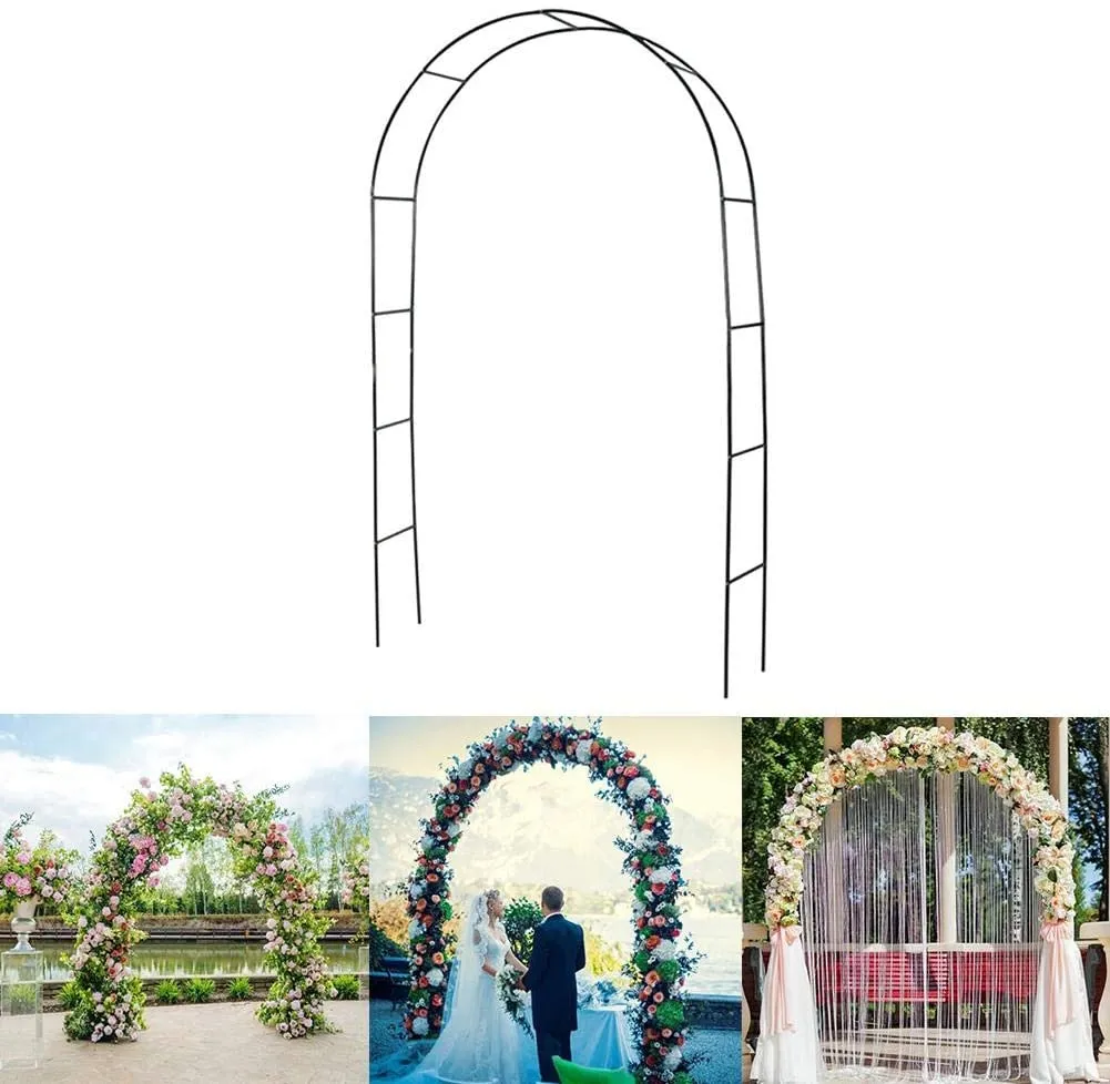 Metal Garden Arbor Wedding Arch Rack Stand 240cm