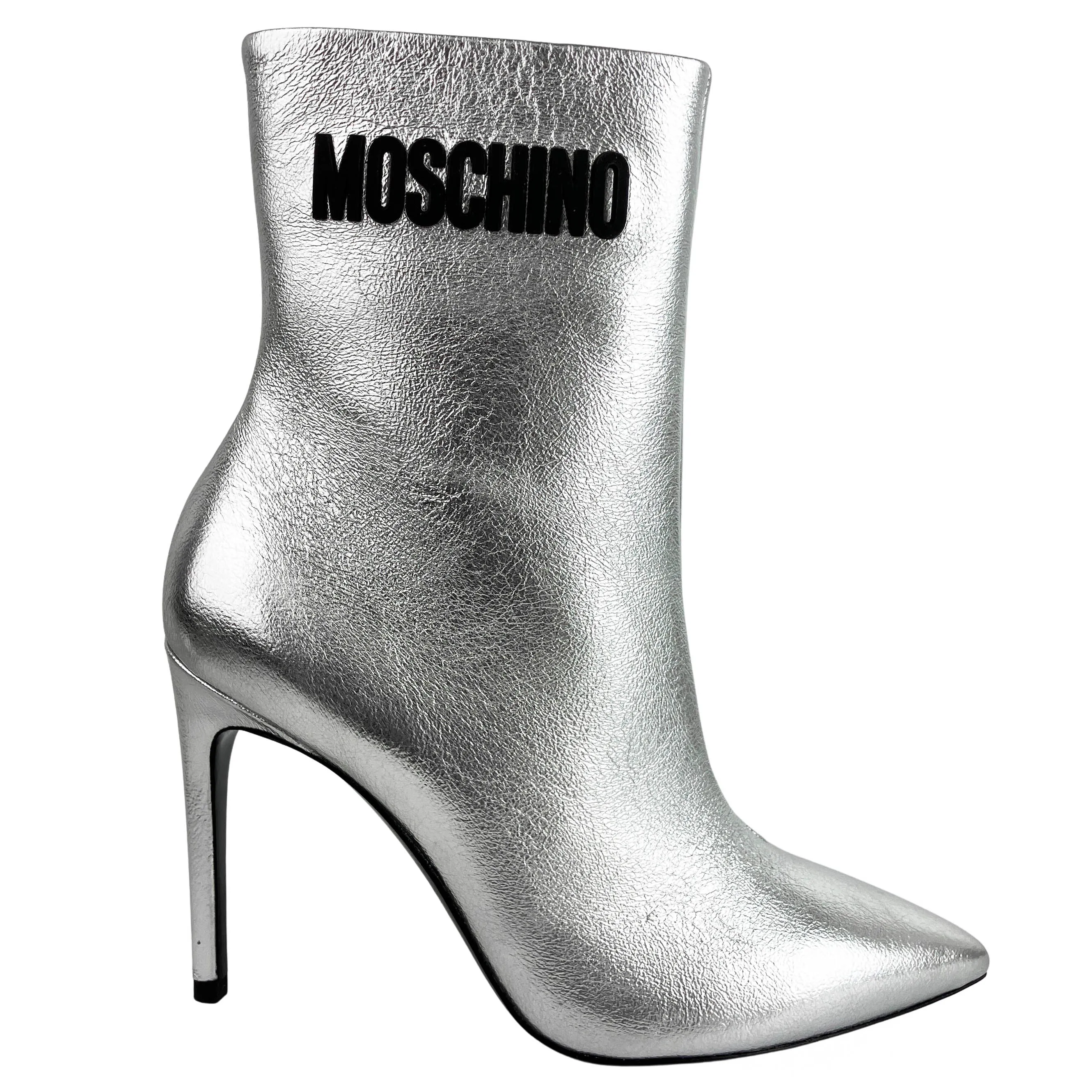 Moschino Ankle Boots in Silver
