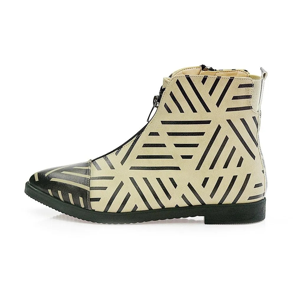 Pattern Ankle Boots FER107