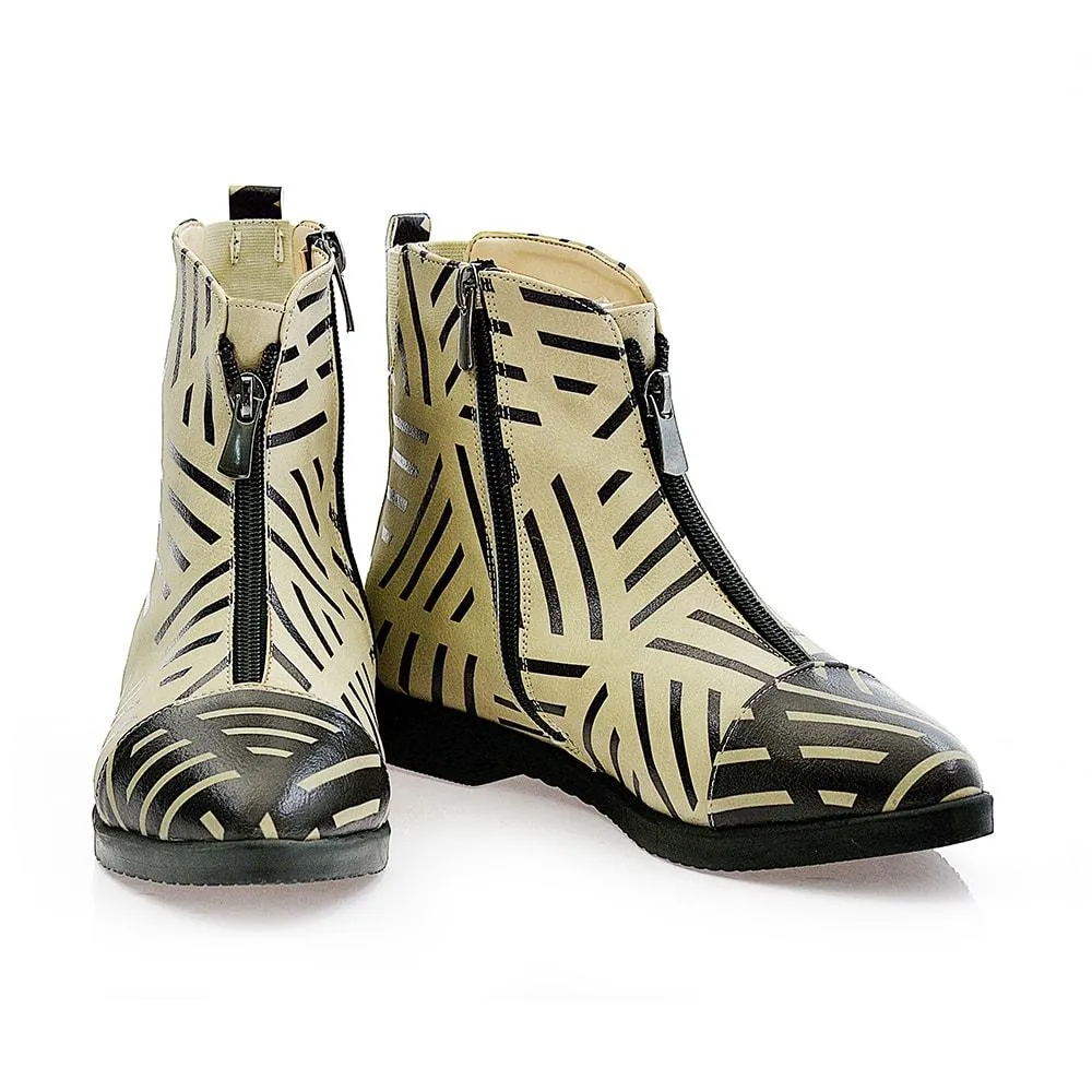 Pattern Ankle Boots FER107