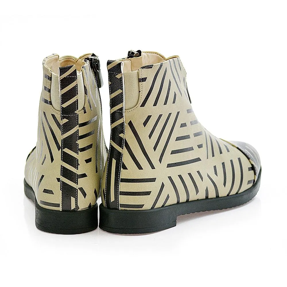 Pattern Ankle Boots FER107