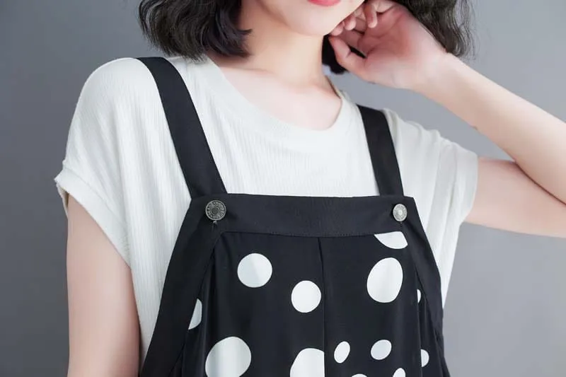 Plus Size Polka Dot Overall