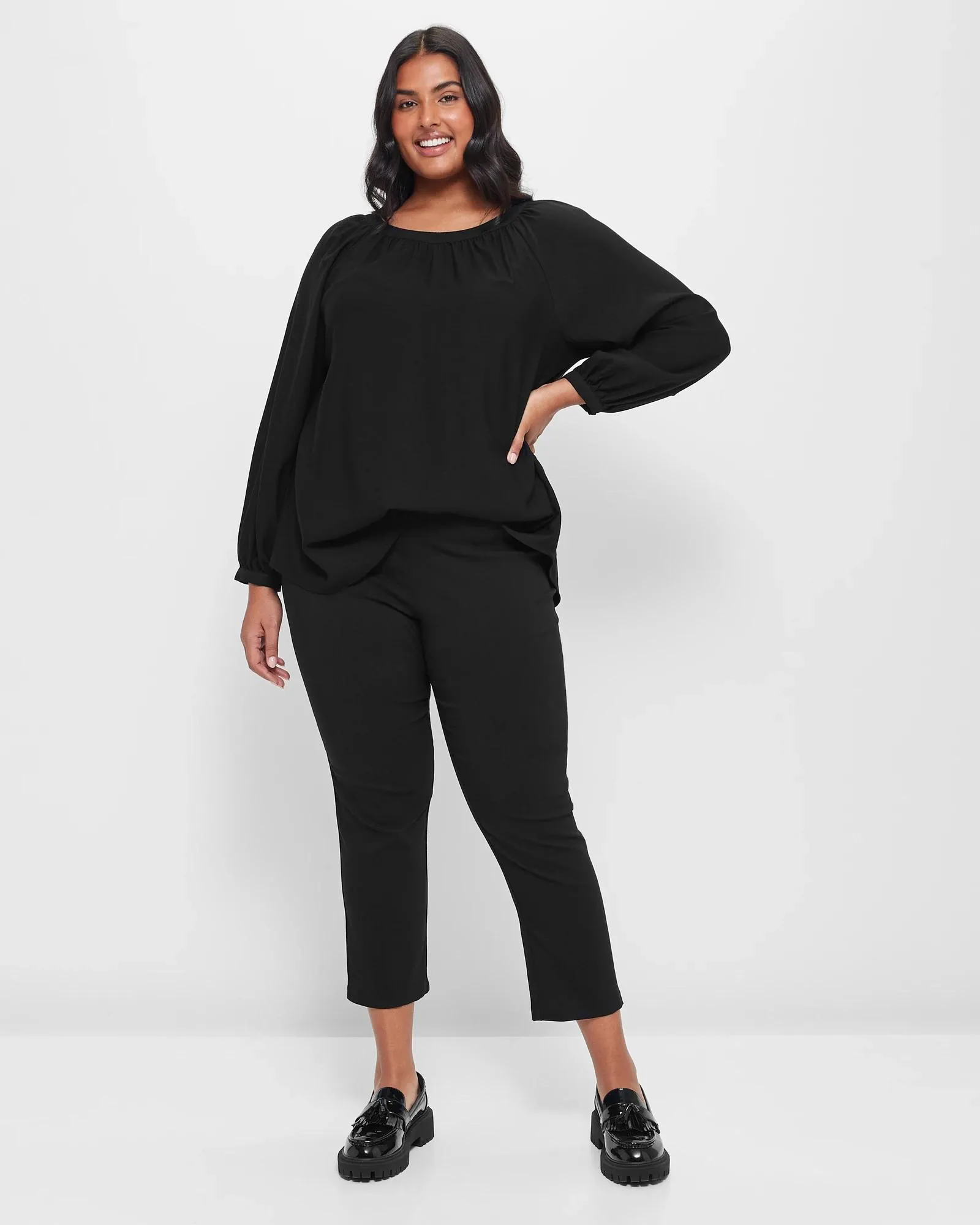 popular  Plus Size 7/8 Length Bengaline Pants