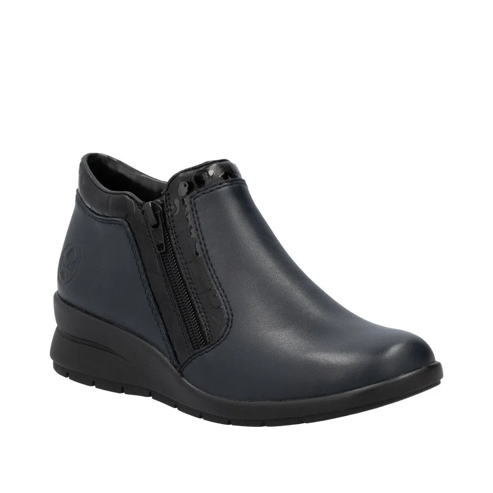 Rieker Womens Ankle Boot L4883-14 Blue Combination