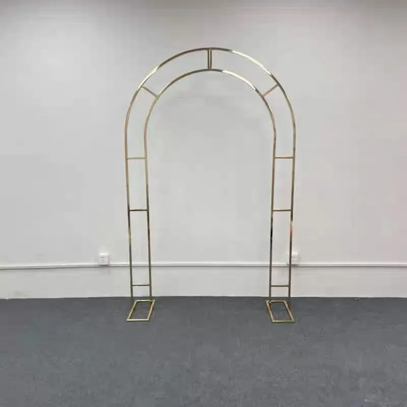 Set of 3 Chrome gold Stand Round Arch u shape chiara 2m tall