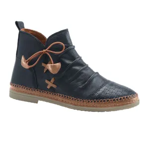 Spring Step Pomeroy Ankle Boot (Women) - Black Leather