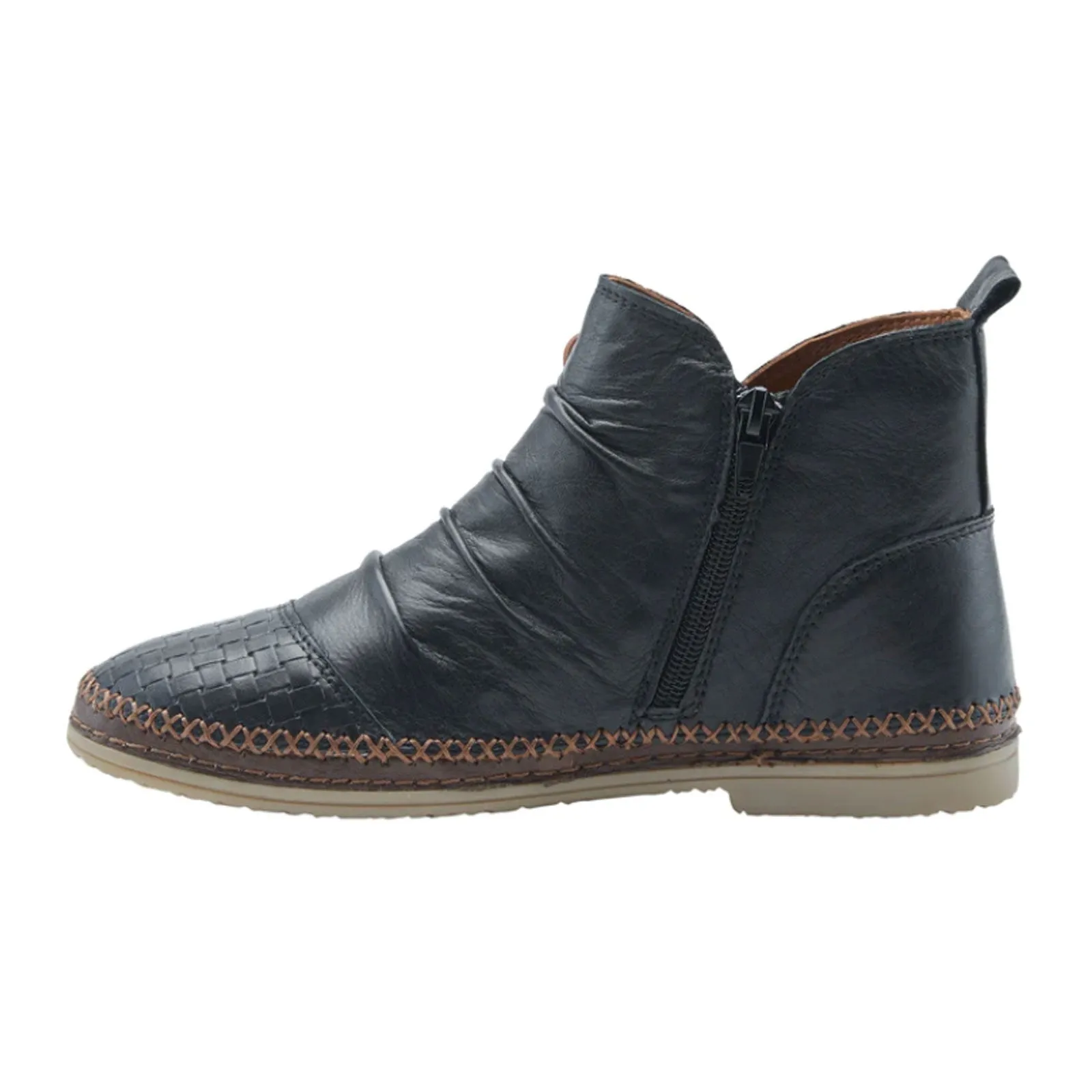 Spring Step Pomeroy Ankle Boot (Women) - Black Leather