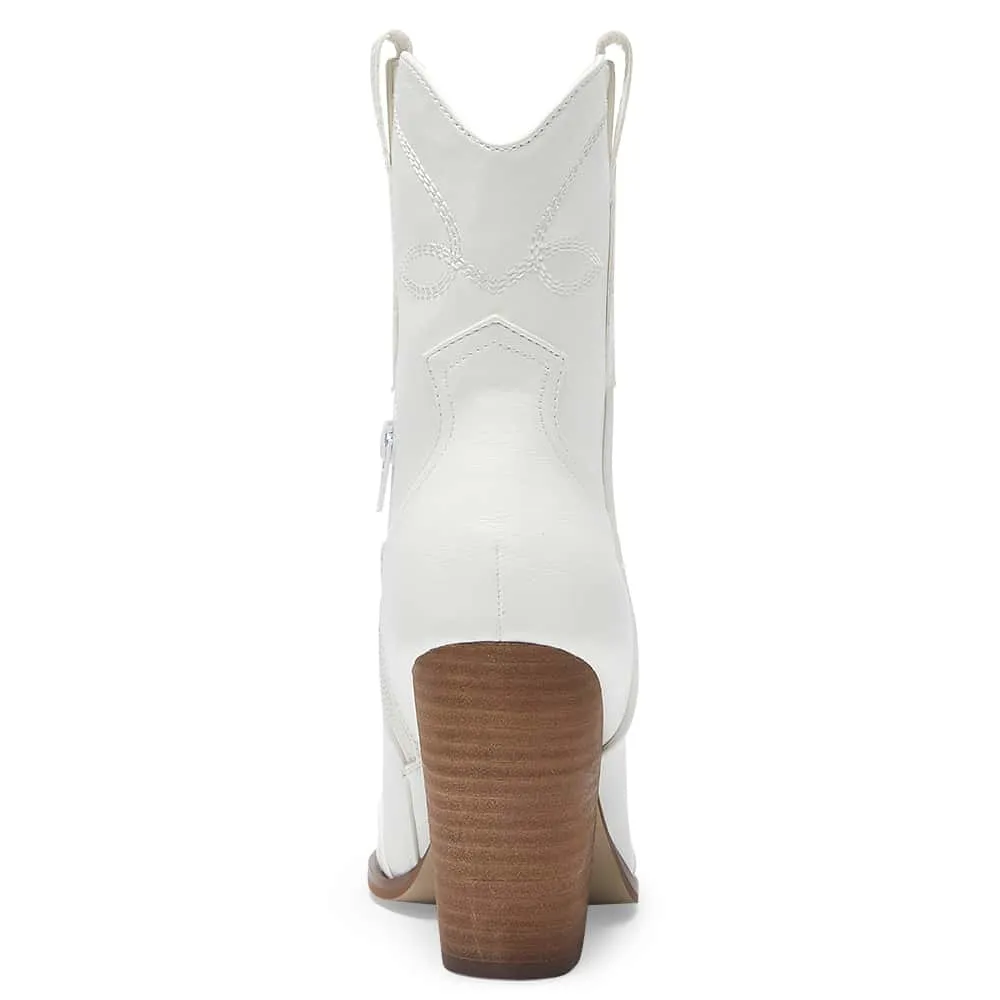 Tammy Boot in White Smooth