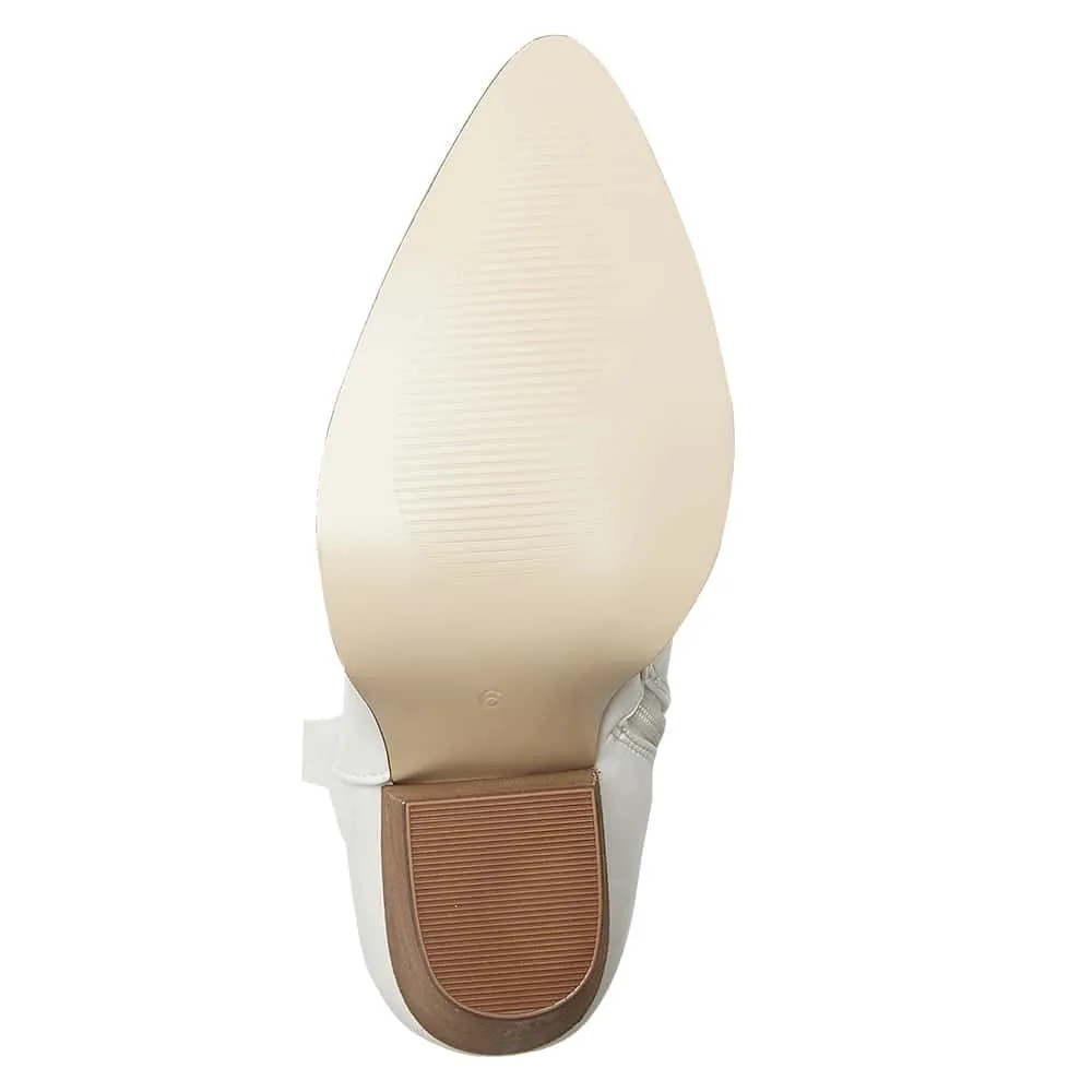 Tammy Boot in White Smooth