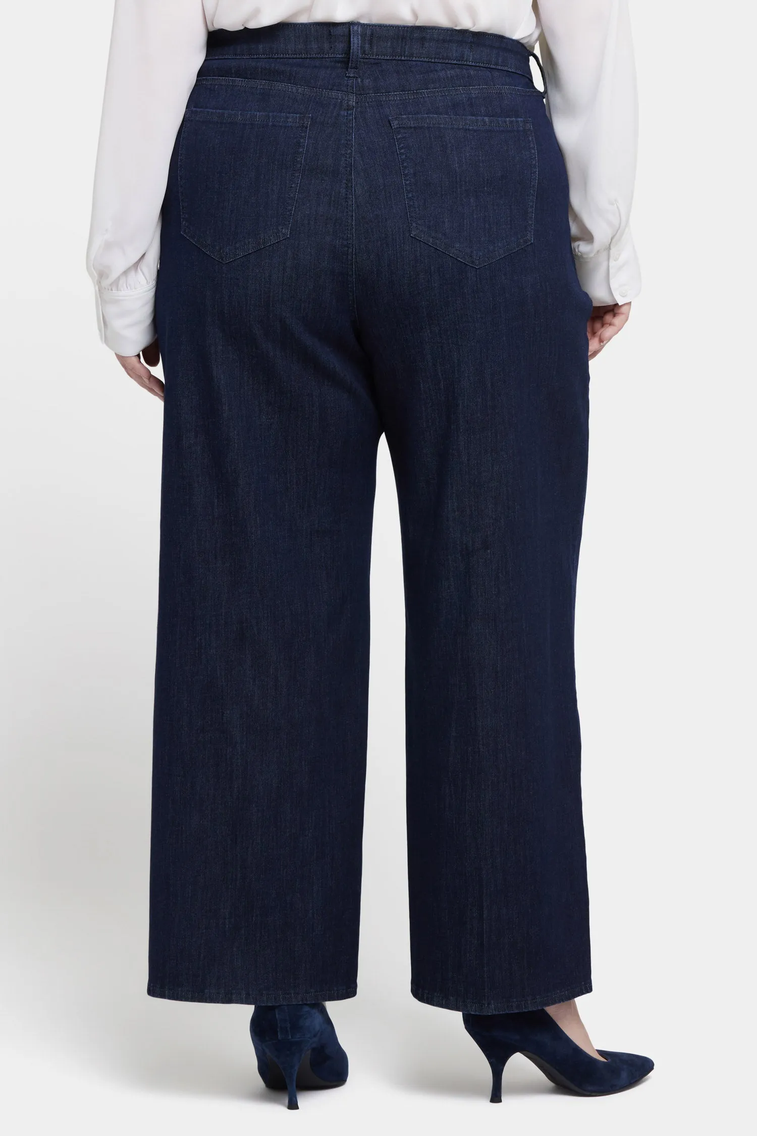 Teresa Wide Leg Ankle Jeans In Plus Size - Rinse