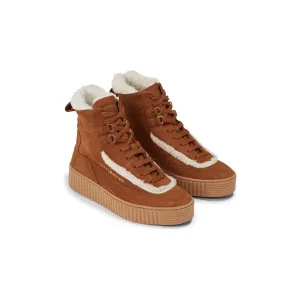Tommy Hilfiger Womens Essential Lace Up Boot Natural Cognac