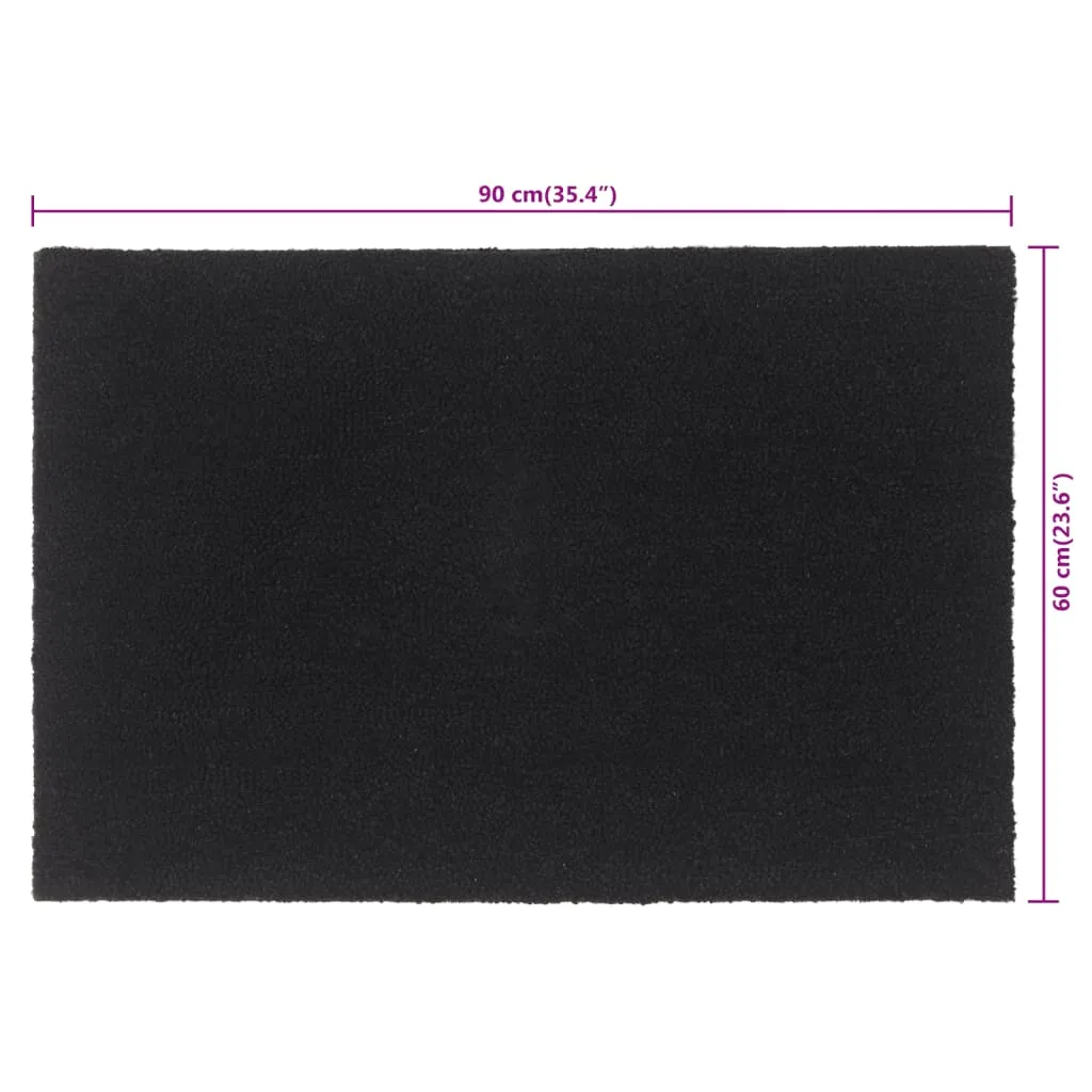 vidaXL Door Mat Black 60x90 cm Tufted Coir