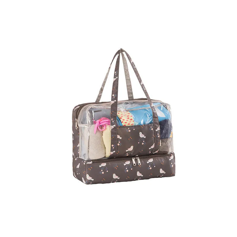 Waterproof outdoor dry-wet separation beach bag