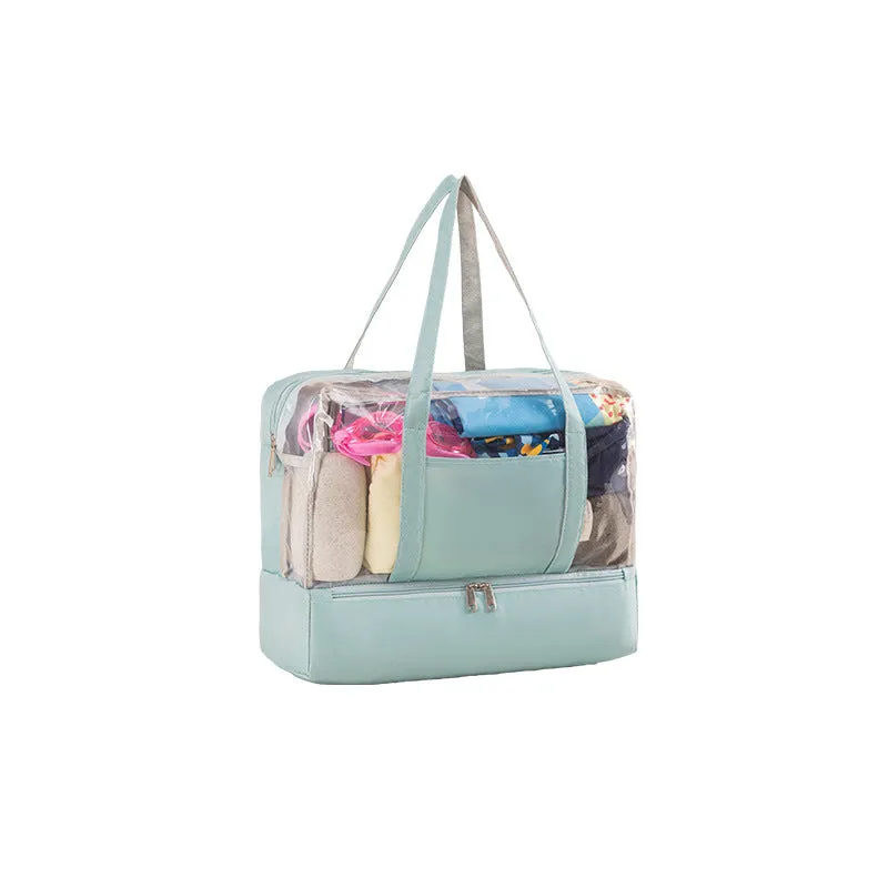 Waterproof outdoor dry-wet separation beach bag