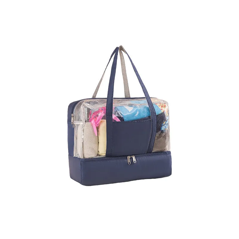Waterproof outdoor dry-wet separation beach bag