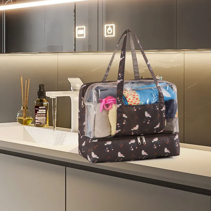 Waterproof outdoor dry-wet separation beach bag