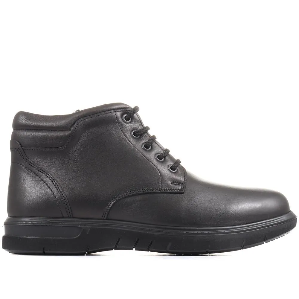 Wide Fit Leather Ankle Boots - TUU36003 / 322 286