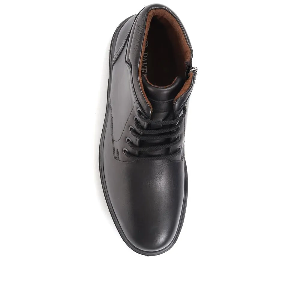Wide Fit Leather Ankle Boots - TUU36003 / 322 286
