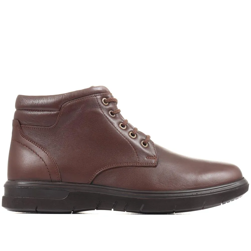 Wide Fit Leather Ankle Boots - TUU36003 / 322 286
